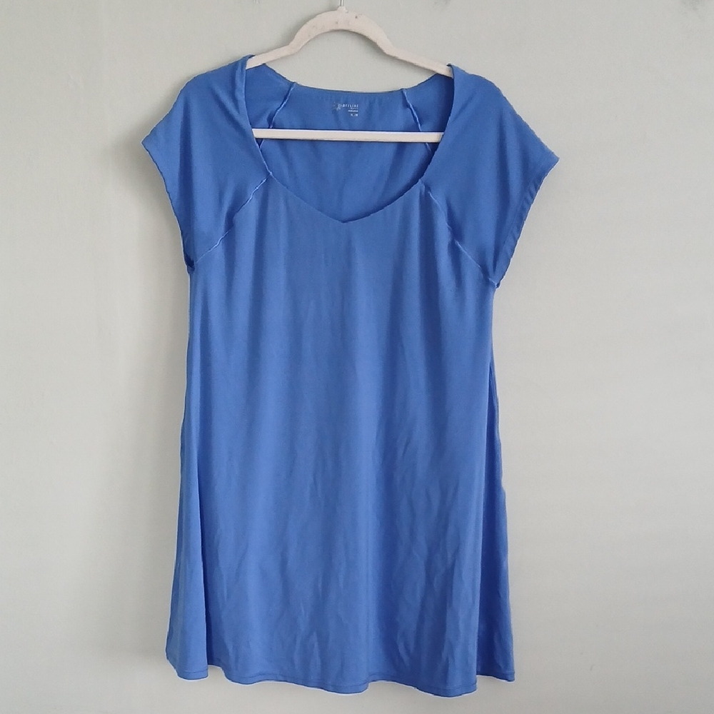 Aerie Women's Bright Blue Short Sleeve Athletic Mini Dress Size XL